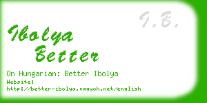 ibolya better business card